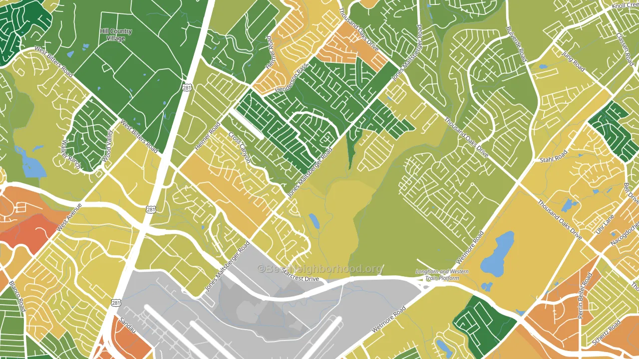 North Central Heritage, San Antonio, TX block-group voter-turnout map