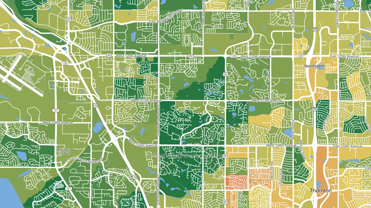 North Central Westminster, Westminster, CO block-group voter-turnout map