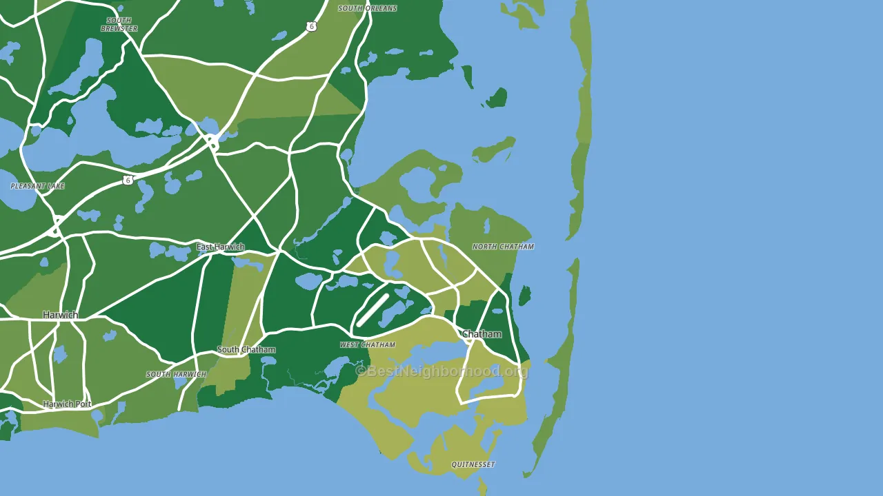 North Chatham, MA block-group voter-turnout map