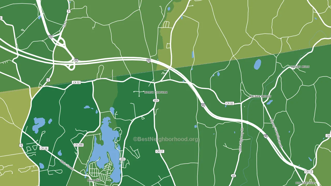 North Chatham, NY block-group voter-turnout map