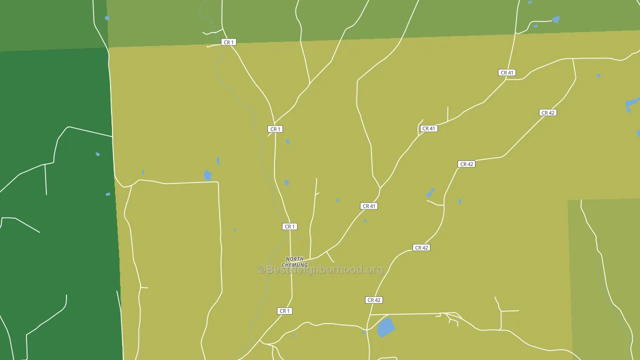 North Chemung, NY block-group voter-turnout map