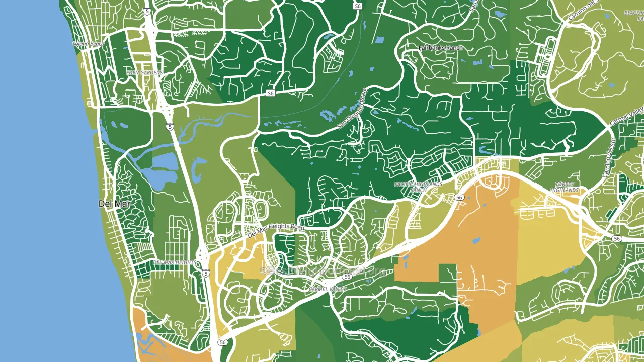 North City, San Diego, CA block-group voter-turnout map