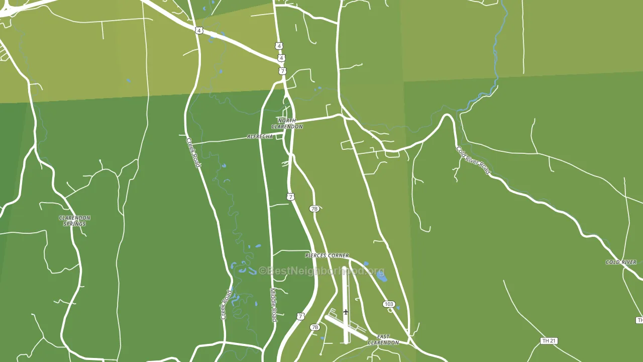 North Clarendon, VT block-group voter-turnout map