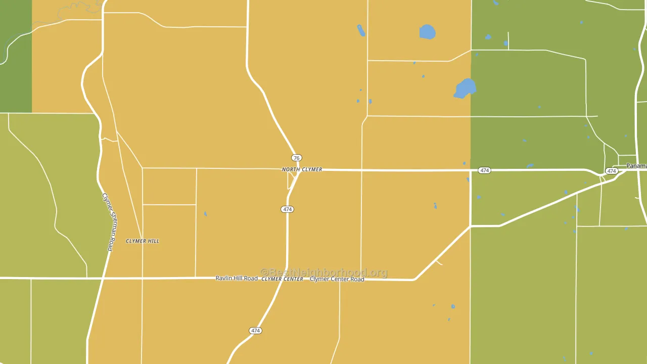 North Clymer, NY block-group voter-turnout map