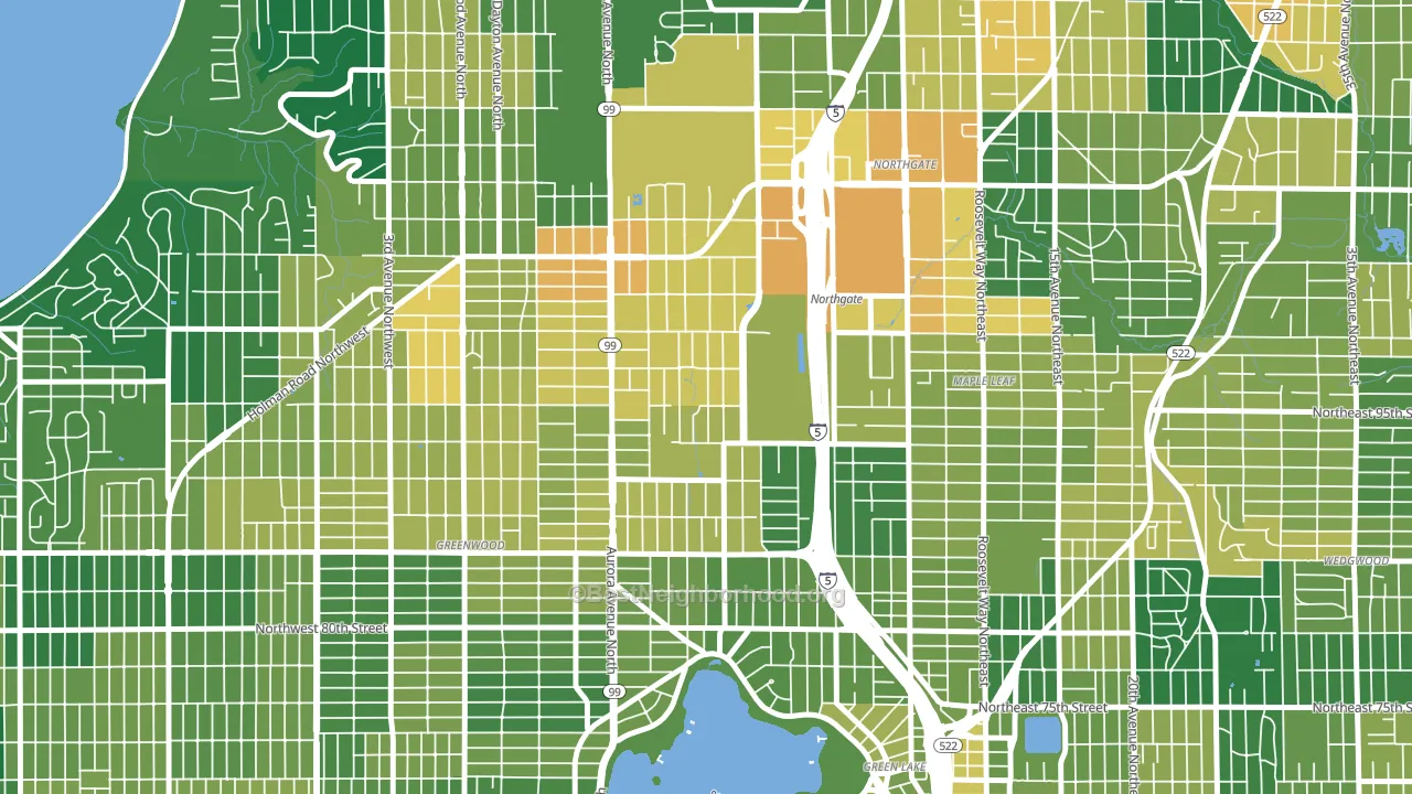 North College Park, Seattle, WA block-group voter-turnout map