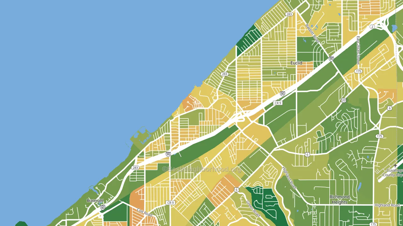 North Collinwood, Cleveland, OH block-group voter-turnout map