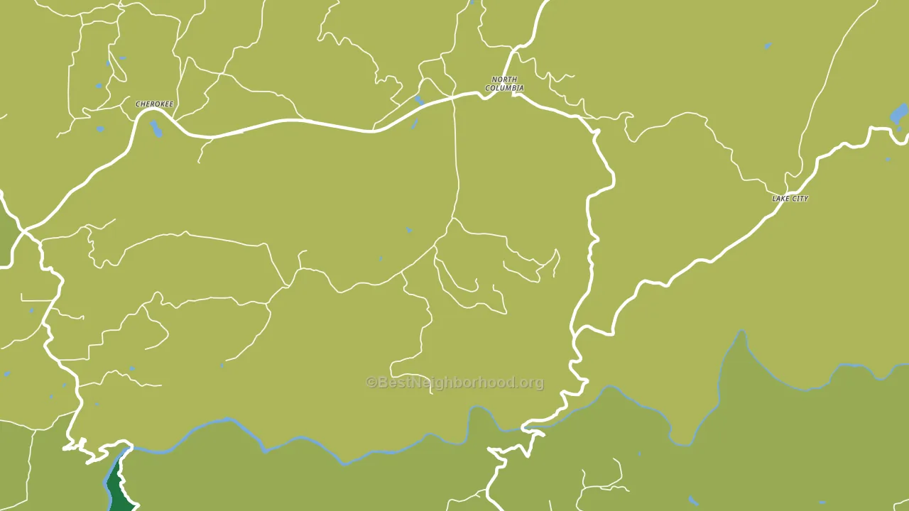 North Columbia, CA block-group voter-turnout map