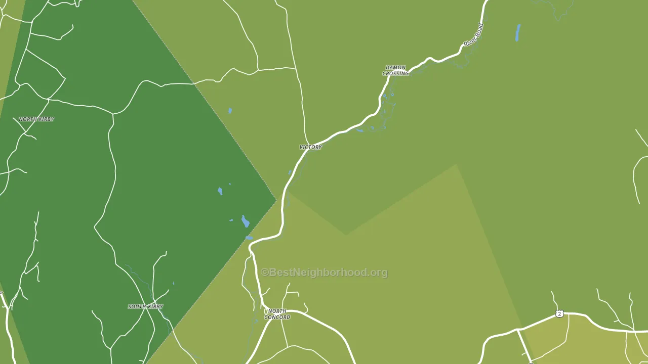 North Concord, VT block-group voter-turnout map