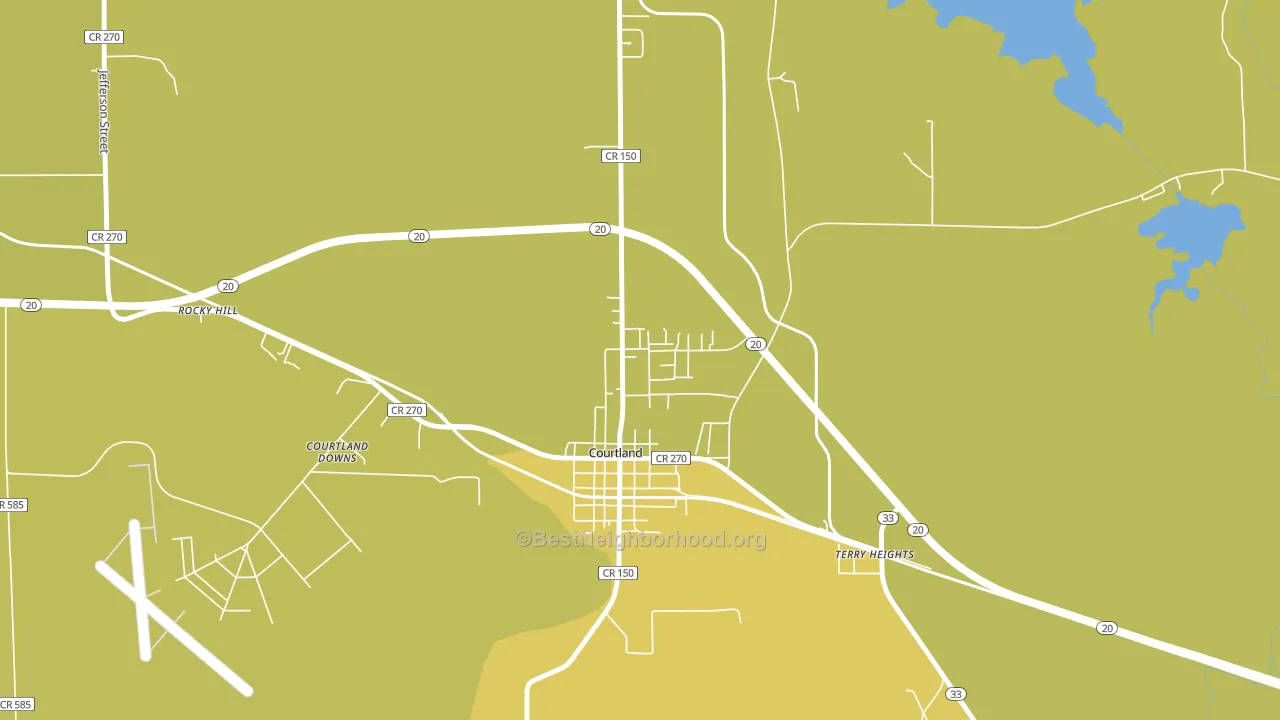 North Courtland, AL block-group voter-turnout map