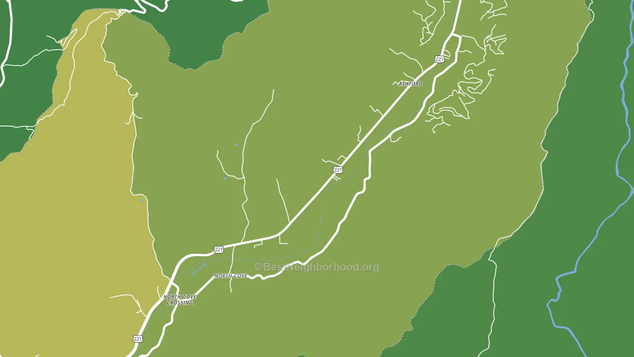 North Cove, NC block-group voter-turnout map