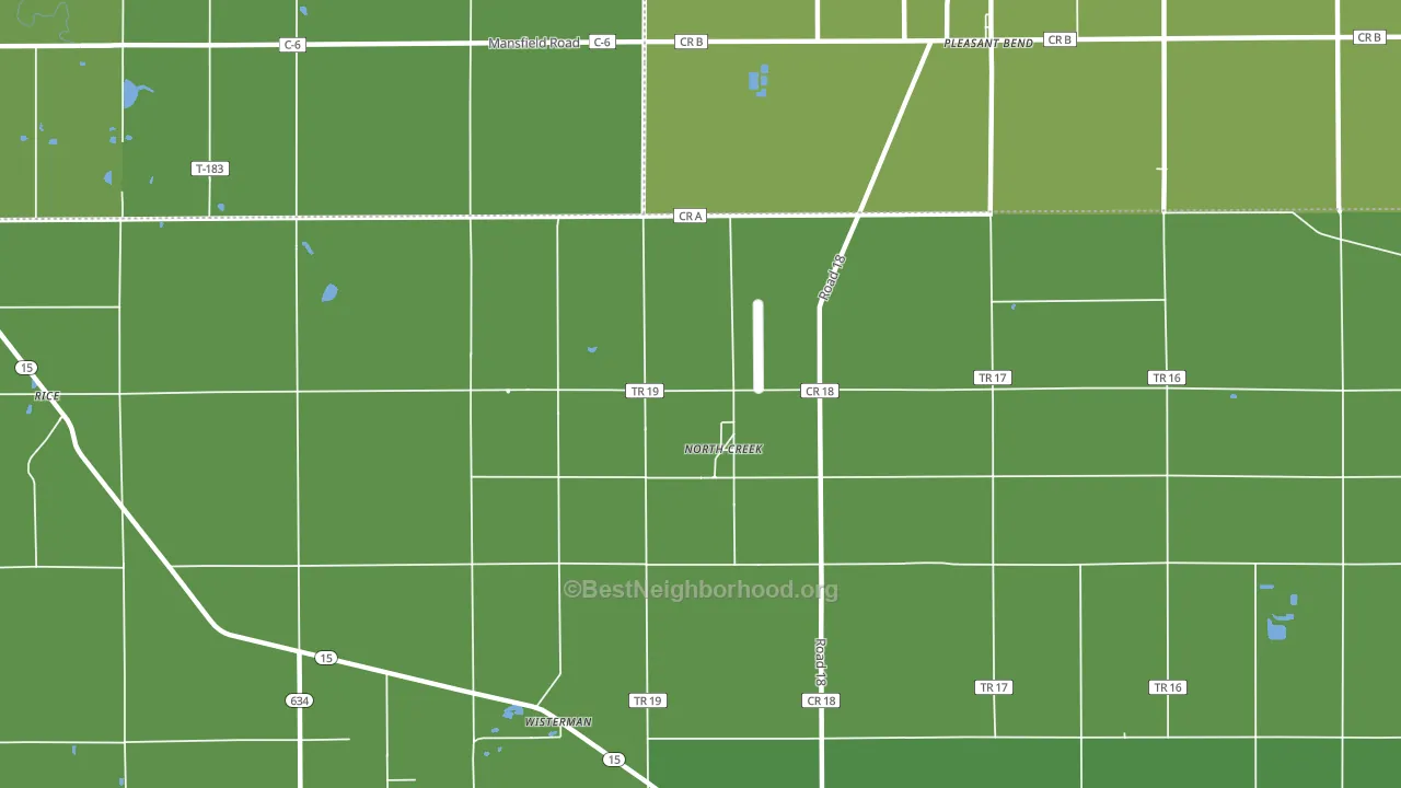North Creek, OH block-group voter-turnout map
