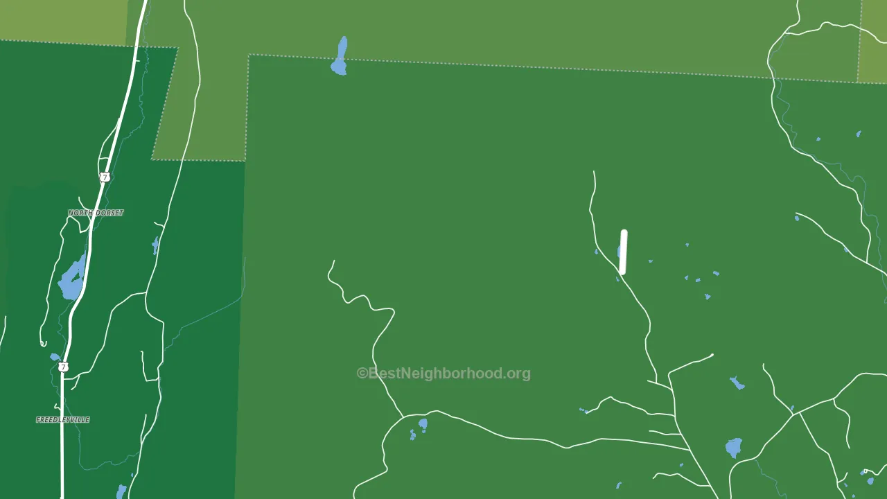 North Dorset, VT block-group voter-turnout map