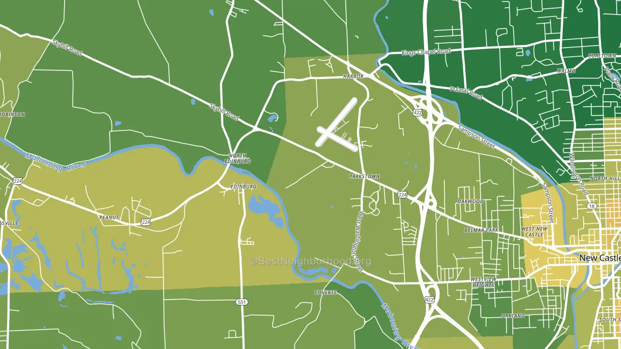 North Edinburg, PA block-group voter-turnout map