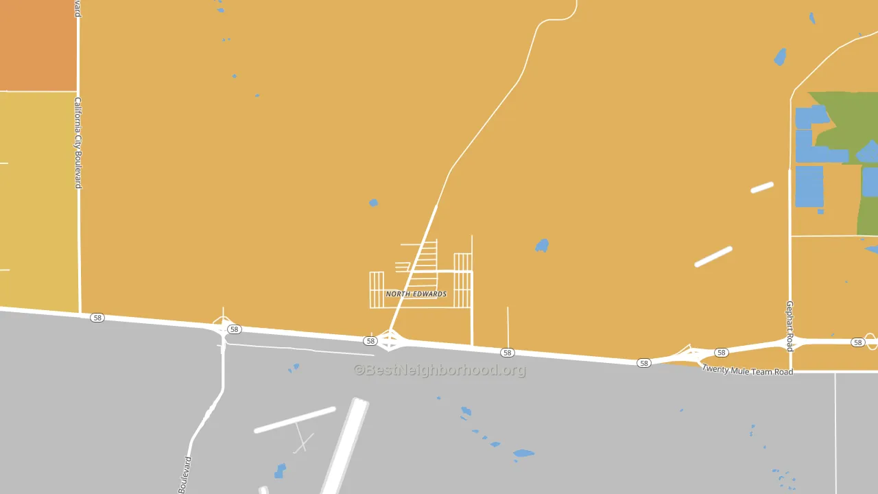 North Edwards, CA block-group voter-turnout map