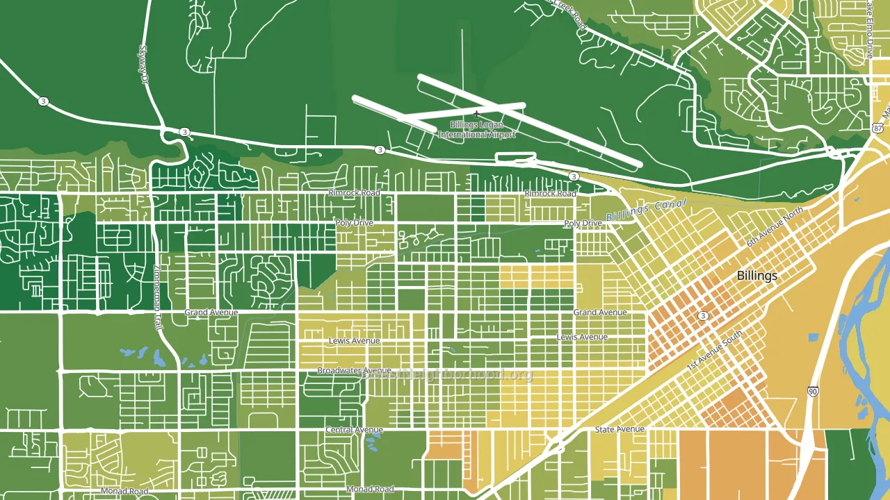 North Elevation, Billings, MT block-group voter-turnout map