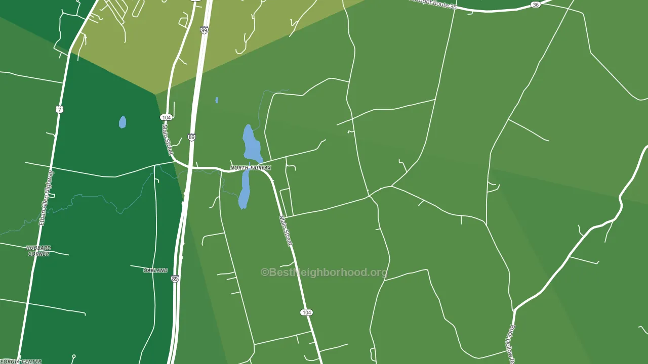 North Fairfax, VT block-group voter-turnout map