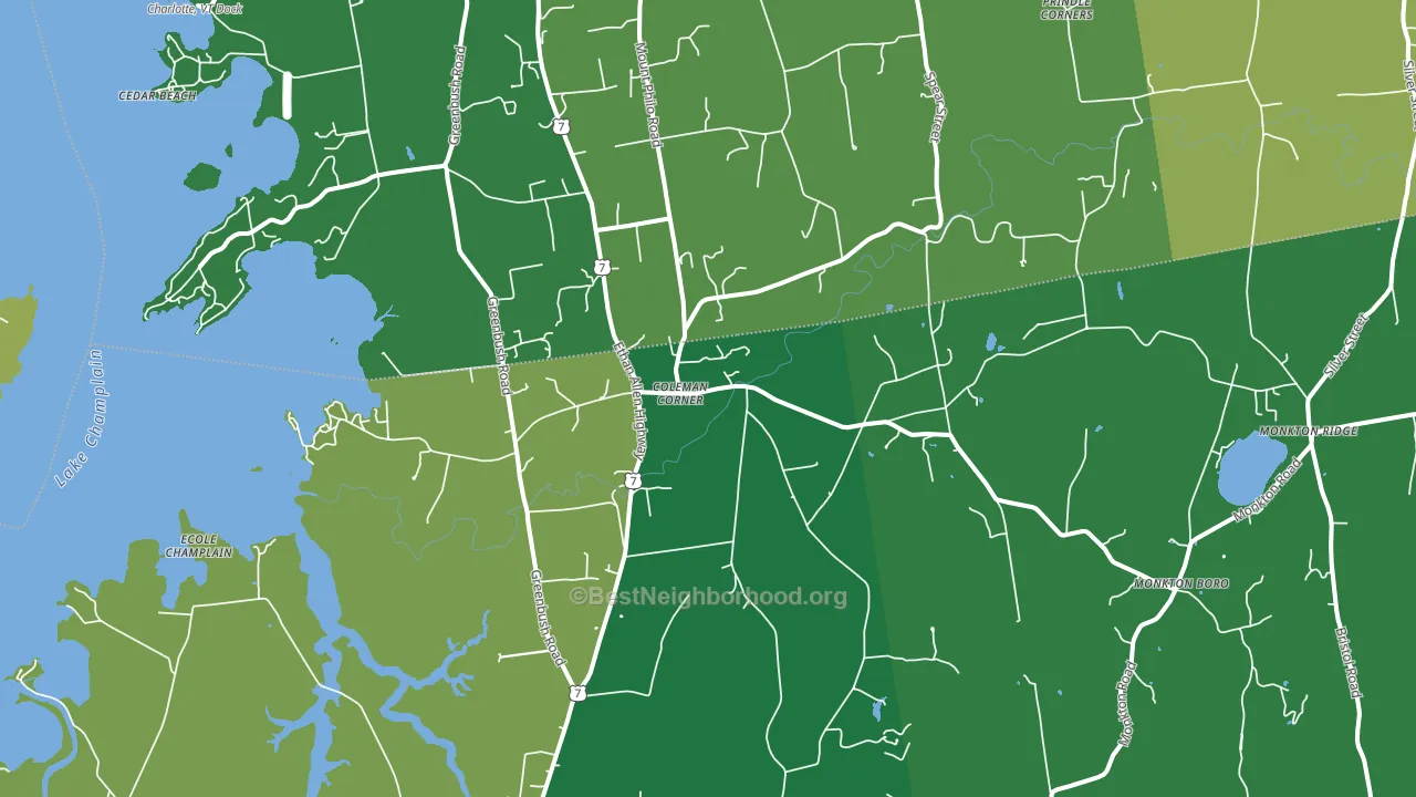 North Ferrisburgh, VT block-group voter-turnout map