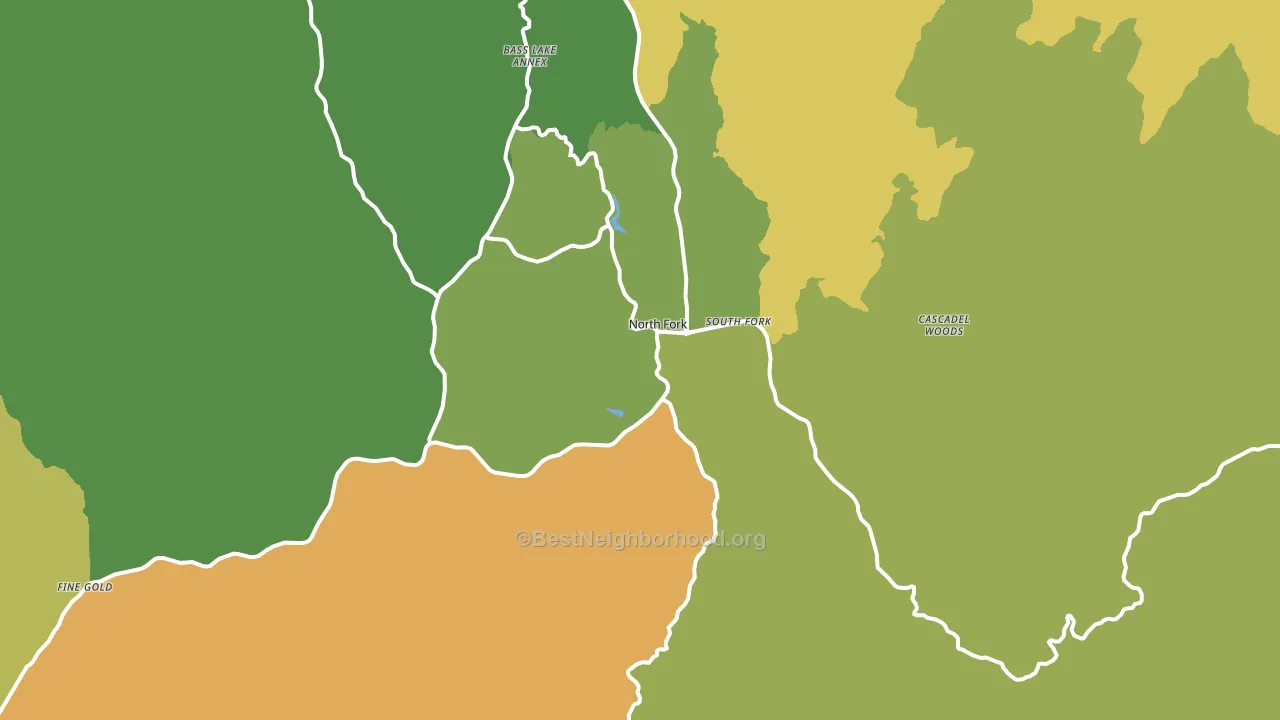 North Fork, CA block-group voter-turnout map