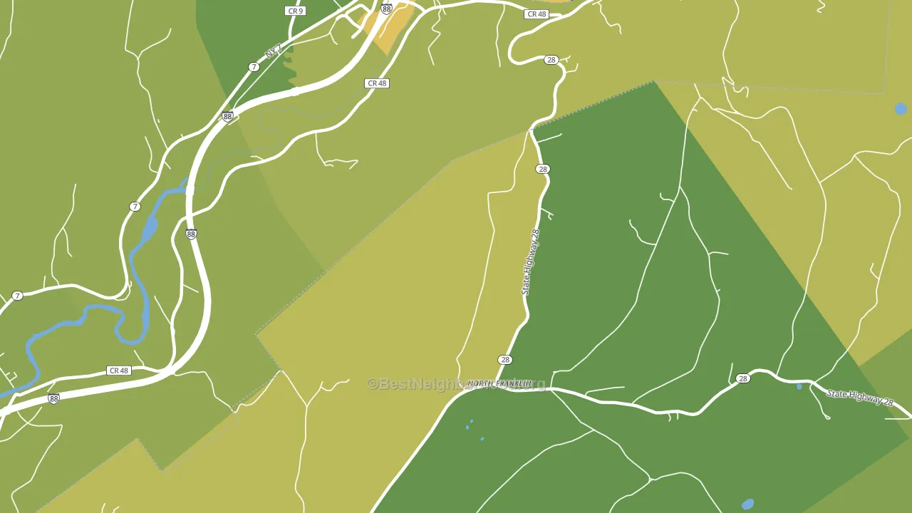 North Franklin, NY block-group voter-turnout map