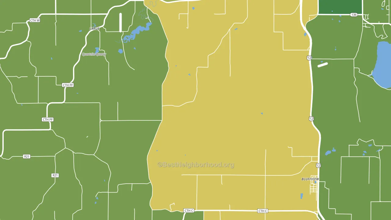 North Freedom, WI block-group voter-turnout map