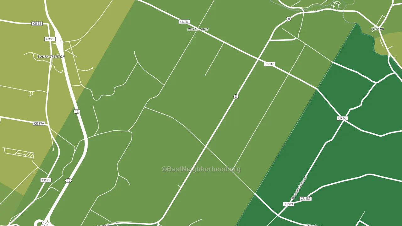 North Gage, NY block-group voter-turnout map