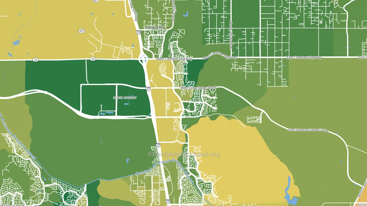 North Gateway, Phoenix, AZ block-group voter-turnout map
