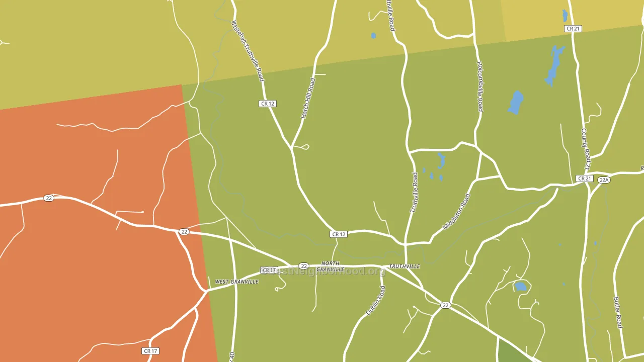 North Granville, NY block-group voter-turnout map