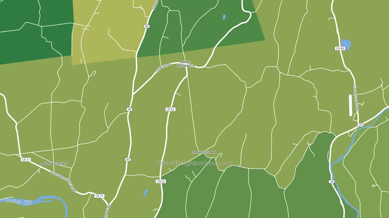 North Greenwich, NY block-group voter-turnout map