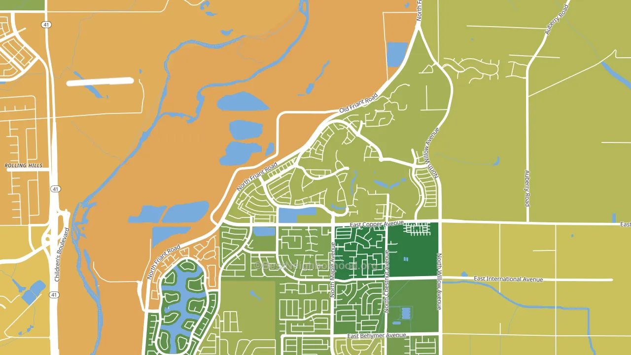 North Growth Area, Fresno, CA block-group voter-turnout map
