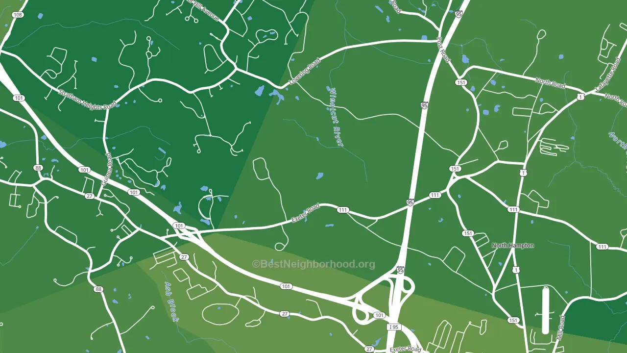 North Hampton Center, NH block-group voter-turnout map