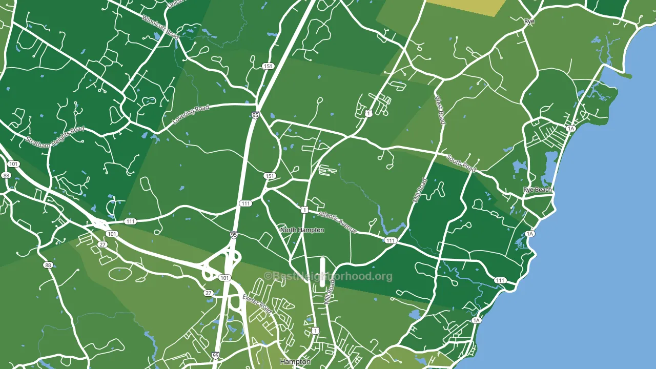 North Hampton, NH block-group voter-turnout map