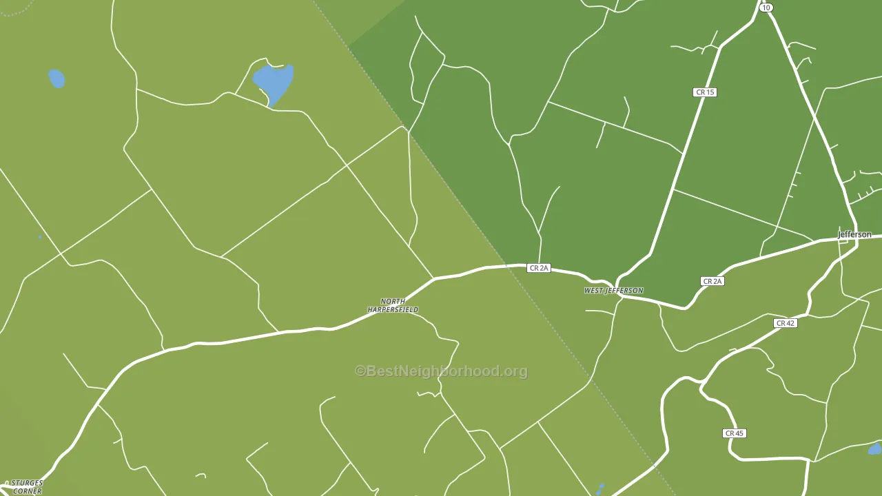 North Harpersfield, NY block-group voter-turnout map