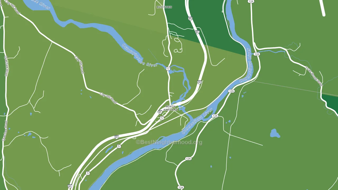 North Hartland, VT block-group voter-turnout map
