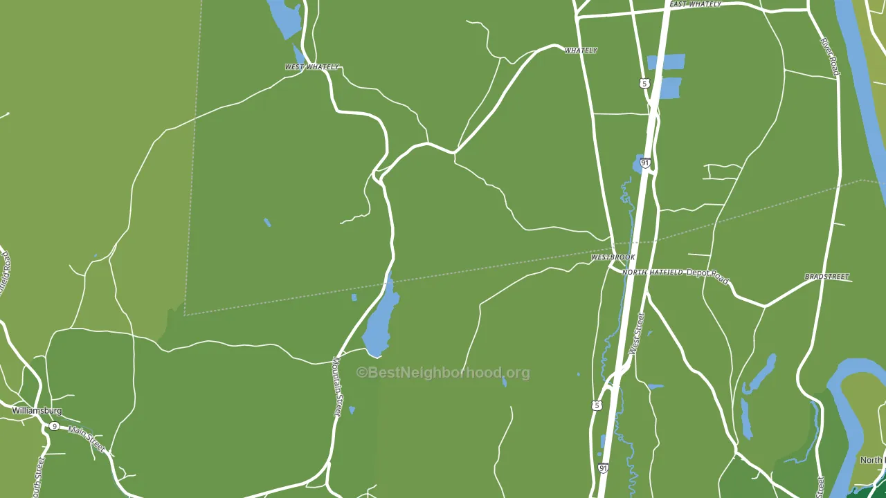 North Hatfield, MA block-group voter-turnout map