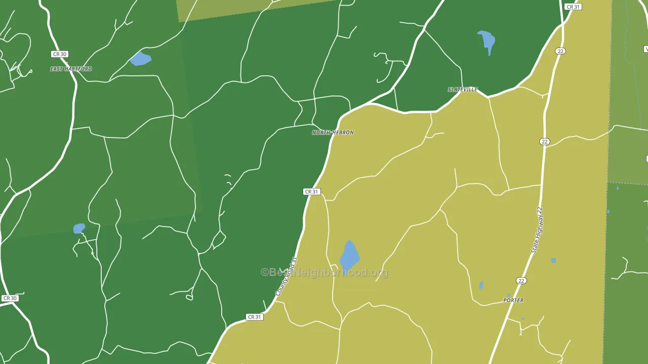 North Hebron, NY block-group voter-turnout map