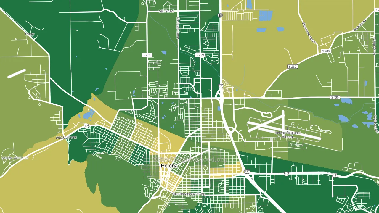 North, Helena, MT block-group voter-turnout map