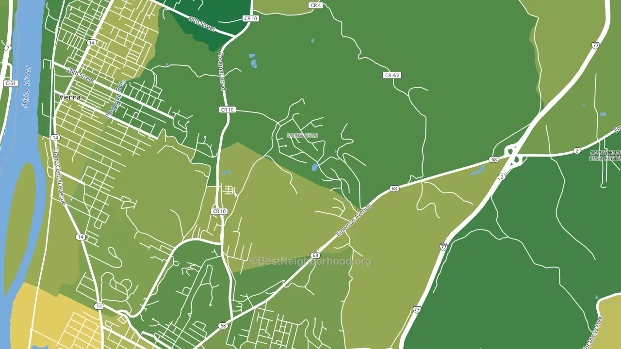 North Hills, WV block-group voter-turnout map