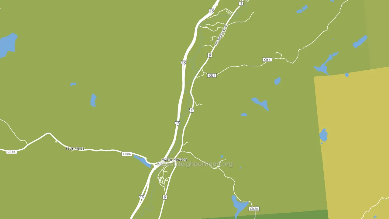 North Hudson, NY block-group voter-turnout map