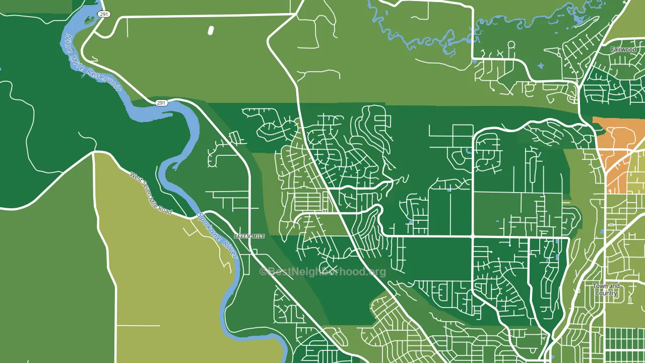 North Indian Trail, Spokane, WA block-group voter-turnout map