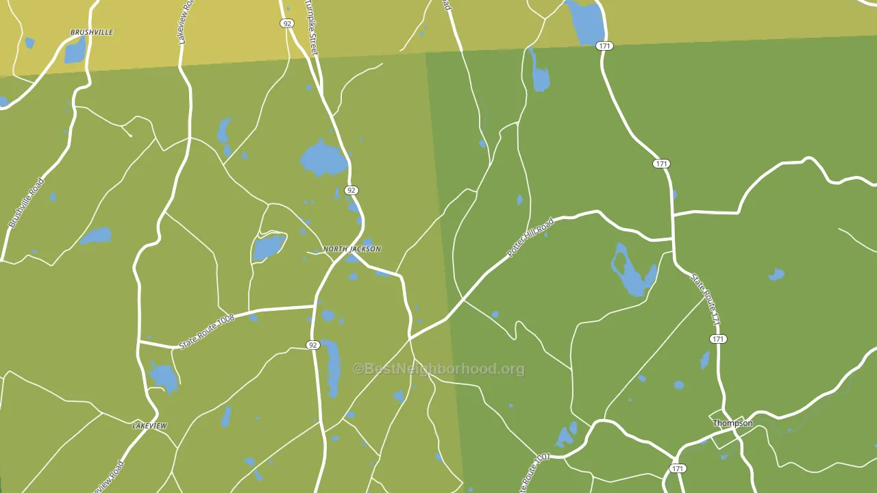 North Jackson, PA block-group voter-turnout map