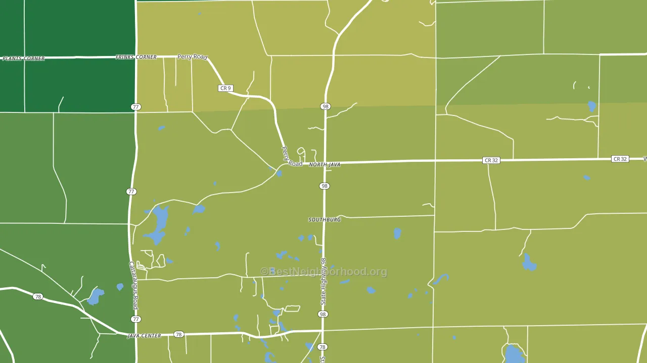 North Java, NY block-group voter-turnout map