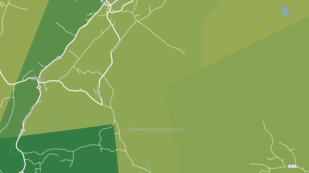 North Jay, NY block-group voter-turnout map
