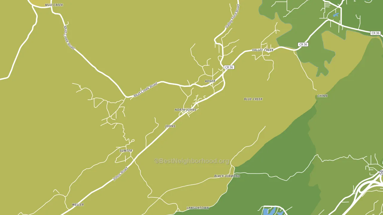 North Johns, AL block-group voter-turnout map
