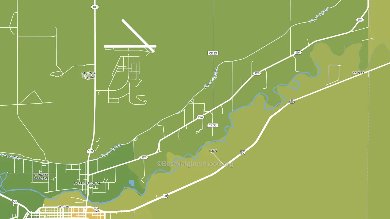 North La Junta, CO block-group voter-turnout map