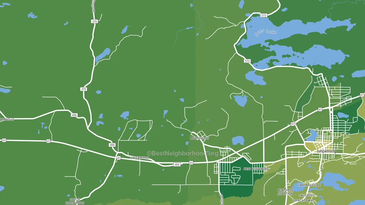 North Lake, MI block-group voter-turnout map