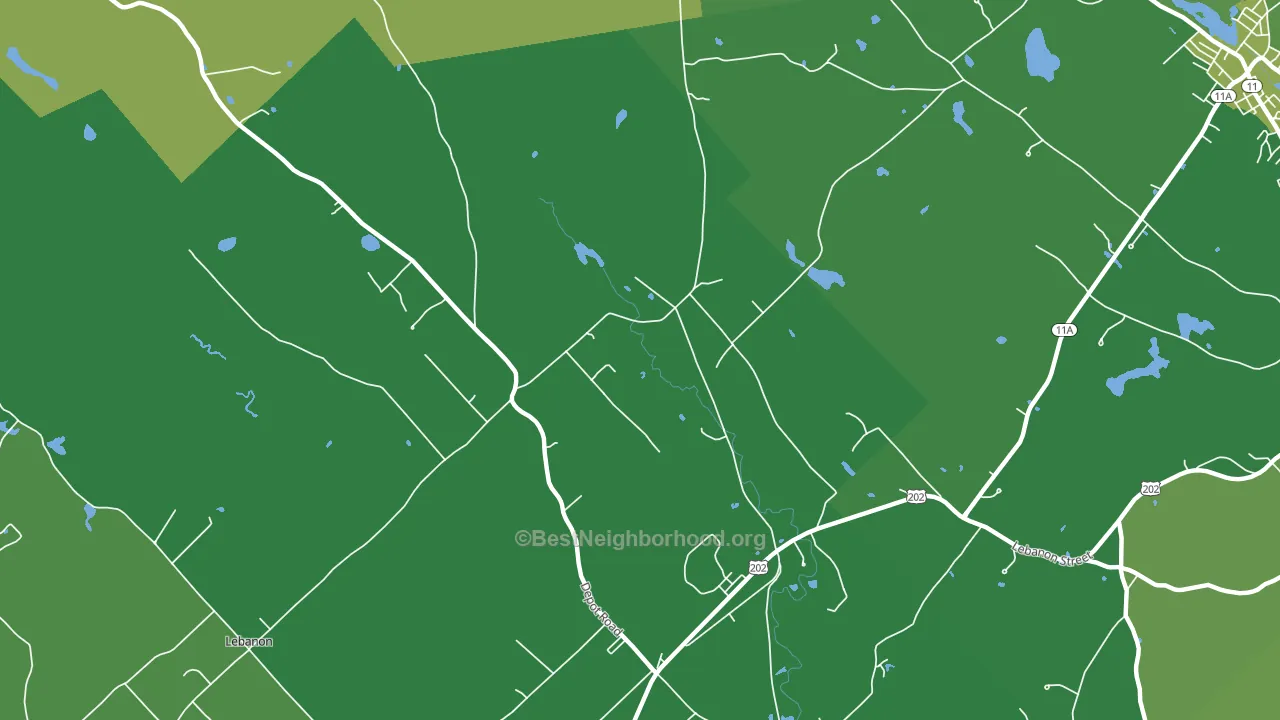 North Lebanon, ME block-group voter-turnout map