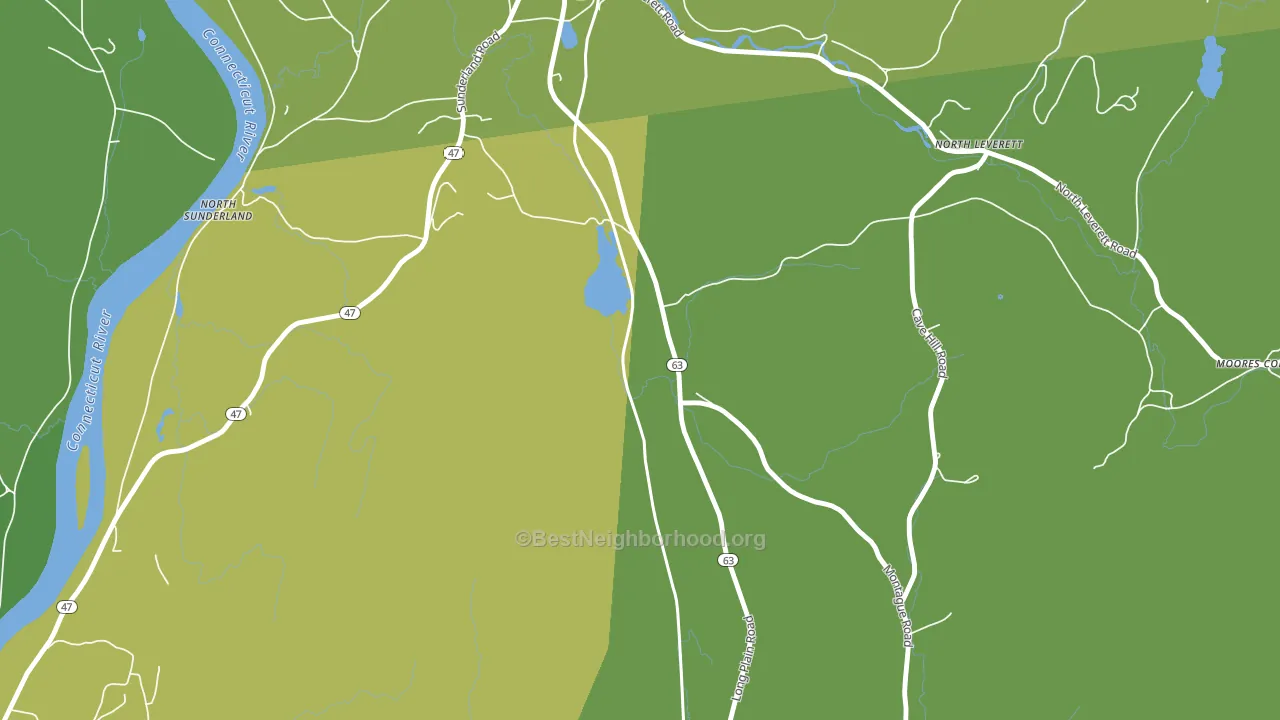 North Leverett, MA block-group voter-turnout map
