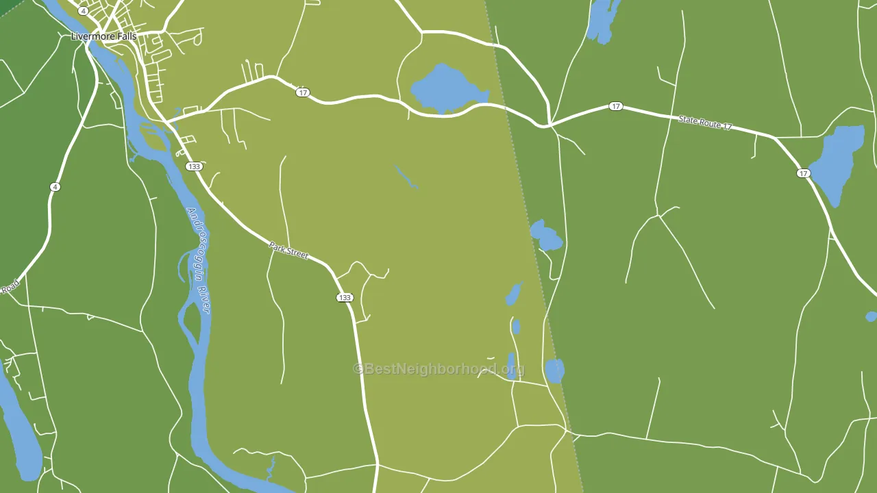 North Livermore, ME block-group voter-turnout map