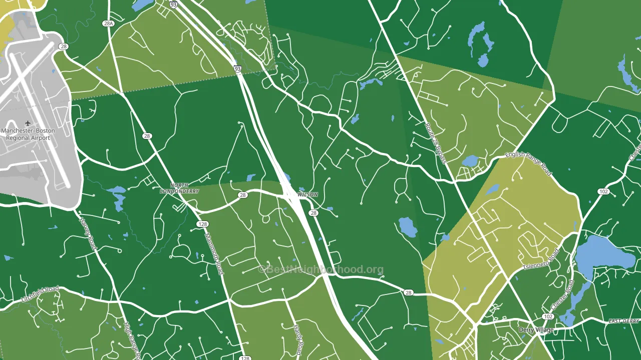 North Londonderry, NH block-group voter-turnout map