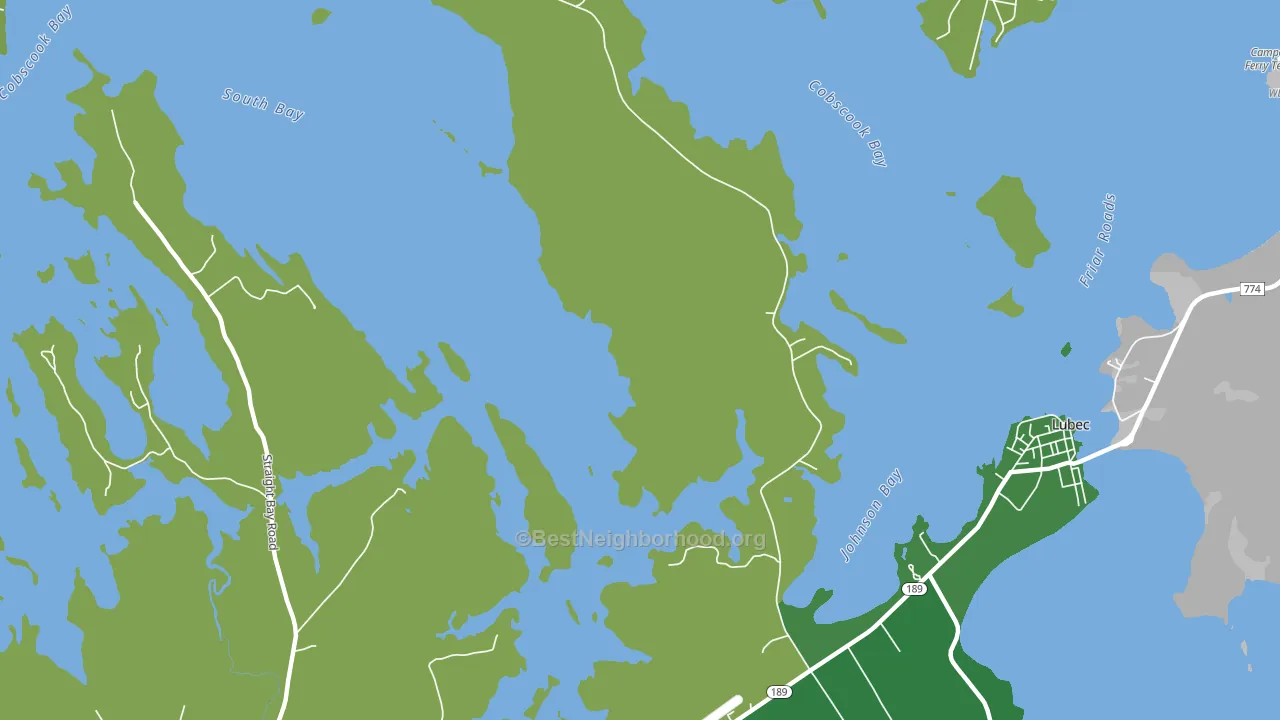North Lubec, ME block-group voter-turnout map